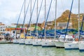 Cabo Adventures sailboats docked in Mexico Royalty Free Stock Photo