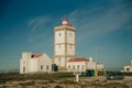 Cabo Carvoeira lighthouse in Peniche, Portugal - may 2022 Lighthouse in Peniche, Atlantic ocean