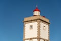 Cabo Carvoeiro Cape Lighthouse white building in Peniche