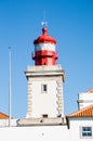 Cabo da Roca cape and lighthouse in Portugal, most western point of continental Europe Royalty Free Stock Photo