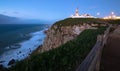Cabo da Roca cape lighthouse in Portugal. Tinted Royalty Free Stock Photo