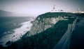 Cabo da Roca cape lighthouse in Portugal. Tinted Royalty Free Stock Photo