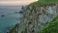 Cabo da Roca `Cape Roca` forms the westernmost mainland of continental Europe. Portugal