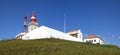 Cabo da Roca Lighthouse. Cabo da Roca is the most westerly point of the Europe mainland, Sintra, Portugal. Royalty Free Stock Photo