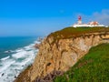 Cabo da Roca lighthouse in the most west extent of Portugal belongs to the parques de Sintra