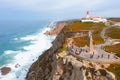 Cabo da Roca lighthouse in Portugal Royalty Free Stock Photo