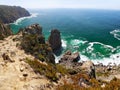Cabo da Roca, Ocean Cape Cliffs, Portugal Royalty Free Stock Photo