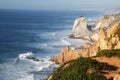 Cabo da Roca, Portugal.  Atlantic Ocean view, the most westerly point of European mainland Royalty Free Stock Photo