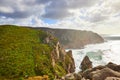 Cabo da Roca, Portugal. Lighthouse and cliffs over Atlantic Ocean, the most westerly point of the European mainland Royalty Free Stock Photo