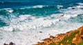 Cabo da Roca, Portugal. Lighthouse and cliffs over Atlantic Ocean, the most westerly point of the European mainland Royalty Free Stock Photo