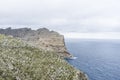 Cabo de Formentor in the Balearic Islands, Spain, high cliffs ne Royalty Free Stock Photo