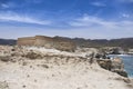 Stone fortress built on fossilized dune in The Escullos Beach