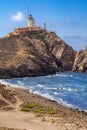 Cabo de Gata Lighthouse, Cabo de Gata-NÃ­jar Natural Park, Spain Royalty Free Stock Photo