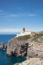 Cabo de Sao Vincente lighthouse - most south-western point of Eu Royalty Free Stock Photo