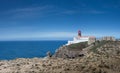 Cabo de Sao Vincente lighthouse - most south-western point of Europe Royalty Free Stock Photo