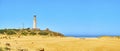 The Cabo de Trafalgar Cape Natural Park with the famous Lighthouse in the background. Barbate, Spain