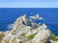 Cabo Estaca de Bares, the northernmost point of the Iberian Peninsula, Galicia Royalty Free Stock Photo