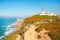 Cabo Roca lighthouse seascape Portugal Royalty Free Stock Photo