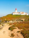 Cabo Roca lighthouse seascape Portugal Royalty Free Stock Photo