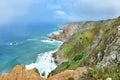 In Cabo Roca will give beautiful cliffs in Portugal Royalty Free Stock Photo