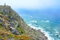 In Cabo Roca will give beautiful cliffs in Portugal Royalty Free Stock Photo