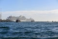 CABO SAN LUCAS, MEXICO - JANUARY 25 2018 - Cruise ship near the shore
