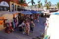 CABO SAN LUCAS, MEXICO - JANUARY 25 2018 - Pacific coast town is crowded of tourist Royalty Free Stock Photo
