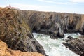 Cabo Sardao Lighthouse along the Portuguese Atlantic Ocean Coast, Odemira