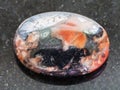 cabochon from Hematite and mookaite gemstone