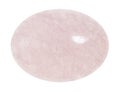 cabochon from polished rose quartz isolated Royalty Free Stock Photo