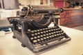 Caboolture, Queensland, Australia - Old antique Woodstock typewriter in a museum