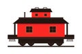 Caboose design vector flat isolated illustration