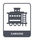 caboose icon in trendy design style. caboose icon isolated on white background. caboose vector icon simple and modern flat symbol Royalty Free Stock Photo