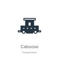Caboose icon vector. Trendy flat caboose icon from transportation collection isolated on white background. Vector illustration can