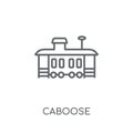 caboose linear icon. Modern outline caboose logo concept on whit