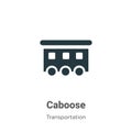 Caboose vector icon on white background. Flat vector caboose icon symbol sign from modern transportation collection for mobile