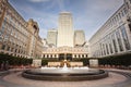 Cabot Square In London Long Exposure Royalty Free Stock Photo