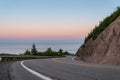 Cabot Trail Highway at dusk Royalty Free Stock Photo