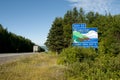 Cabot Trail Road Sign - Nova Scotia - Canada Royalty Free Stock Photo