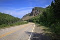 Cabot Trail Through Rugged Cliffs And Mountains Royalty Free Stock Photo