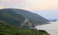 Cabot Trail at sunset in Cape Breton Island Royalty Free Stock Photo