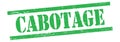 CABOTAGE text on green grungy lines stamp Royalty Free Stock Photo