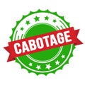CABOTAGE text on red green ribbon stamp