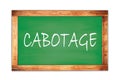 CABOTAGE text written on green school board Royalty Free Stock Photo