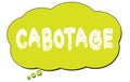 CABOTAGE text written on a light green thought bubble