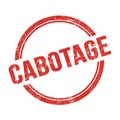 CABOTAGE text written on red grungy round stamp