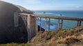 Cabrillo Highway at Bixby Creek Bridge at Big Sur on the central coast of California United States Royalty Free Stock Photo