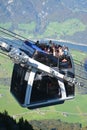 CabriO cable car Stanserhorn Royalty Free Stock Photo