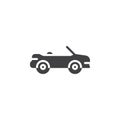 Cabriolet car vector icon