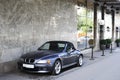 Cabriolet roadster on city street